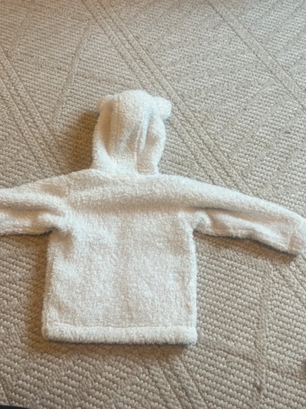 Patagonia Kids Cream Plush Furry Friend Hooded Jacket 18 m - 2t